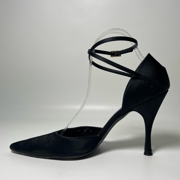 Gucci Satin Ankle Strap Heels - sz 38 - Picture 1 of 14